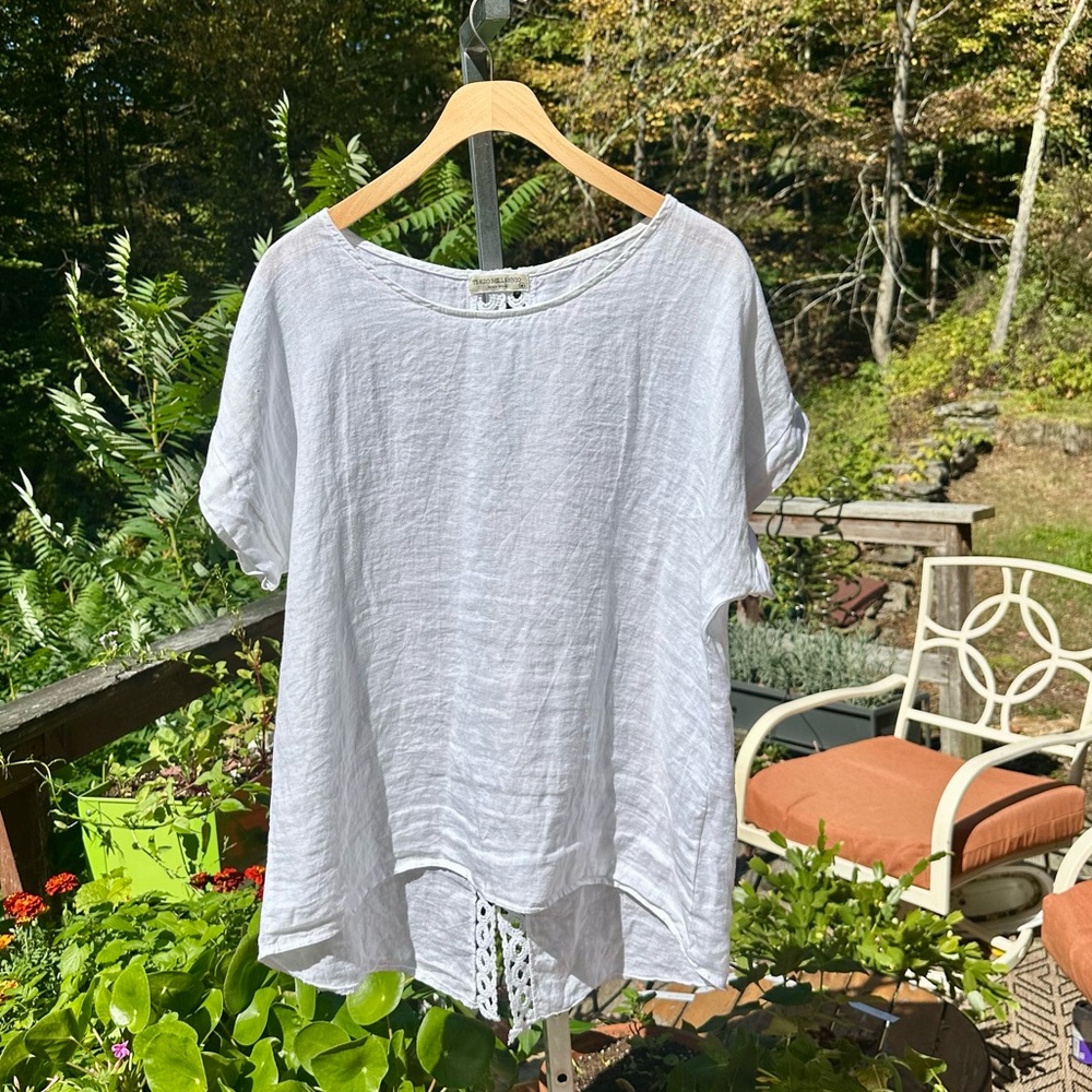 Terzo Millennio Pure Linen Resort Top – Women’s M